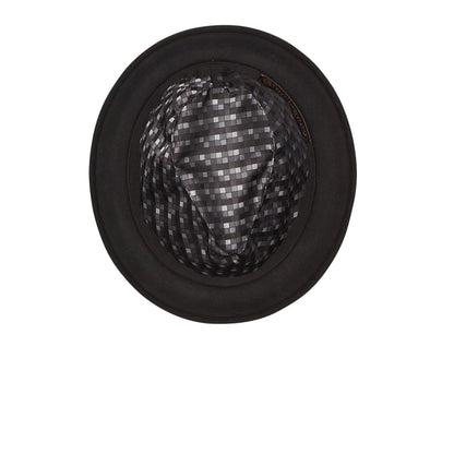 Goorin Bros. good boy center dent short brim felt fedora hat Black under view