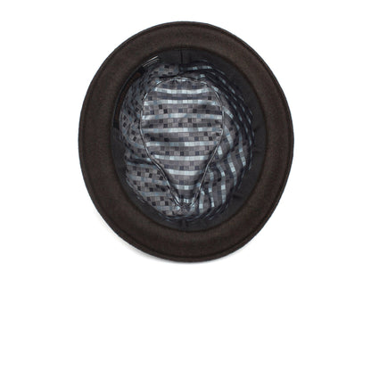 Goorin Bros. good boy center dent short brim felt fedora hat Coffee under view