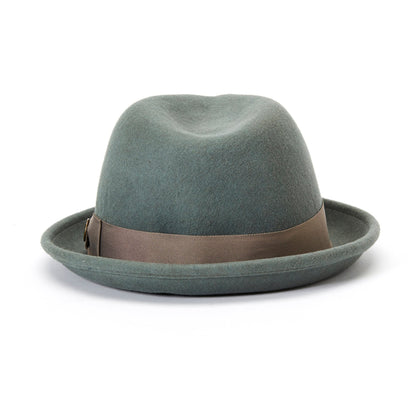 Goorin Bros. good boy center dent short brim felt fedora hat Sage back view