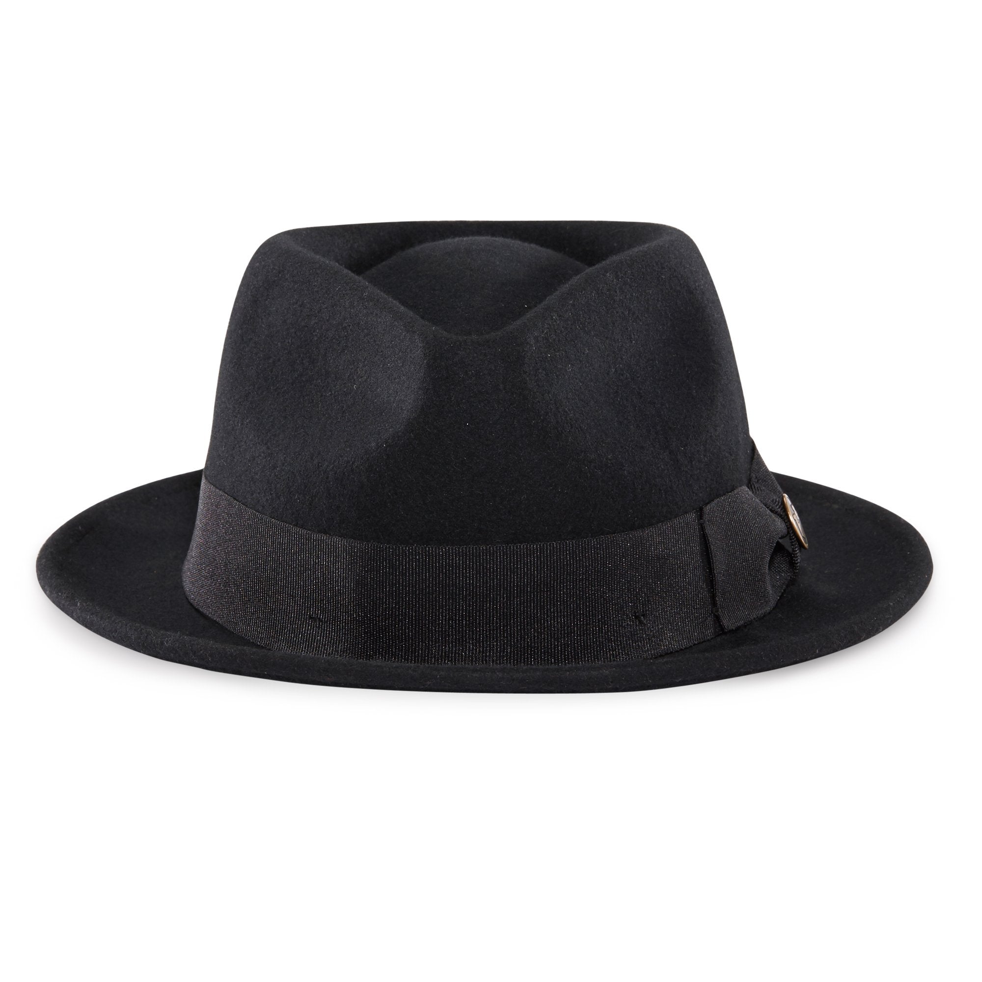 Goorin Bros. mr paxton teardrop medium brim felt fedora hat Black front view
