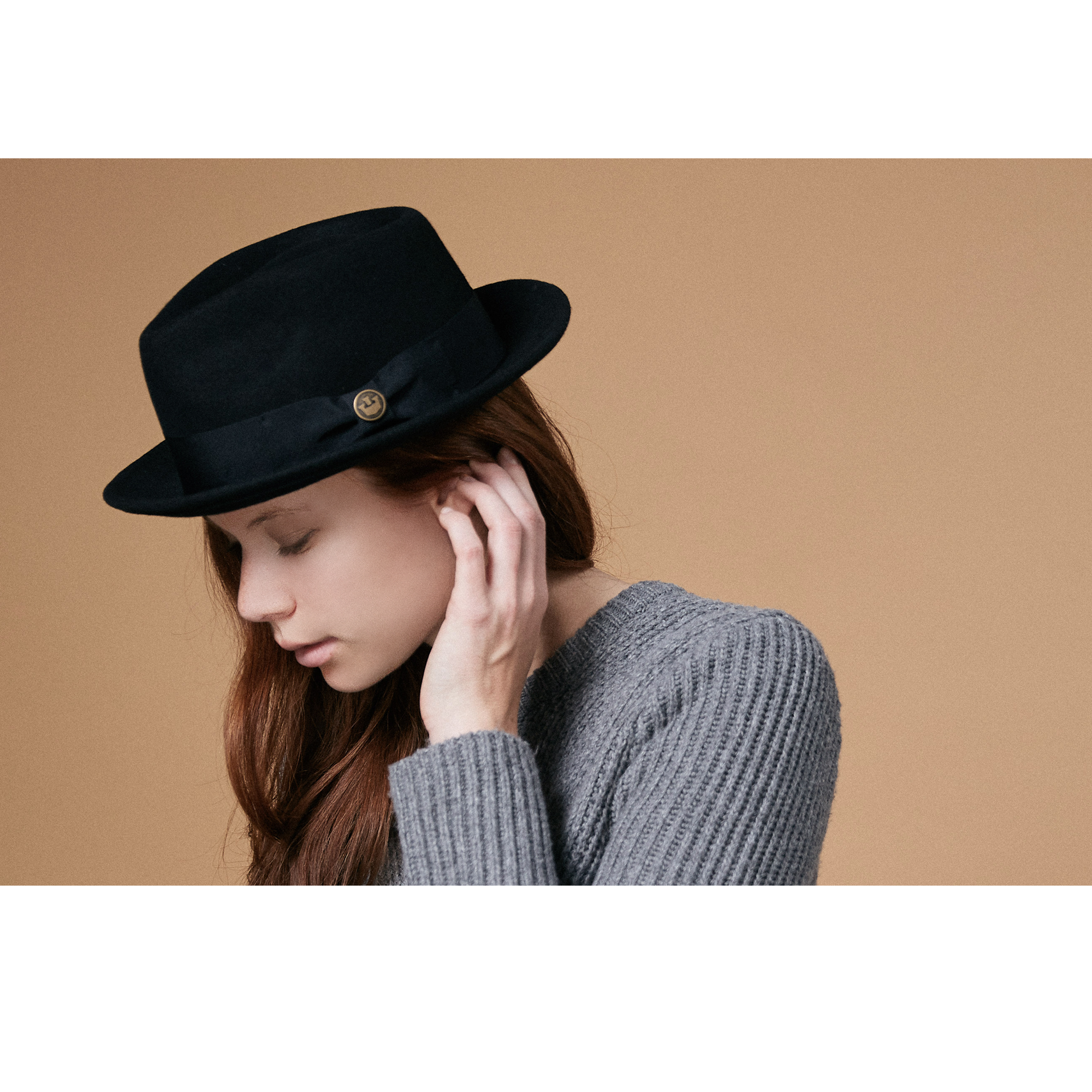Goorin Bros. mr paxton teardrop medium brim felt fedora hat Black  womens styling