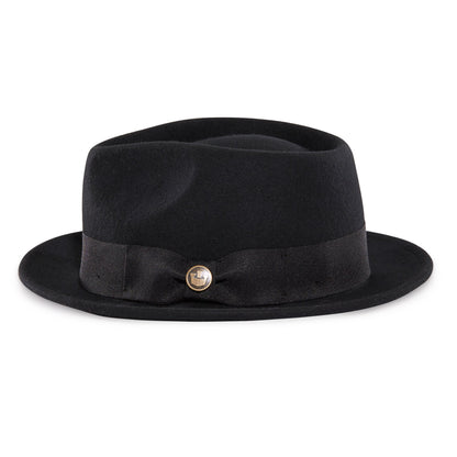 Goorin Bros. mr paxton teardrop medium brim felt fedora hat Black side view