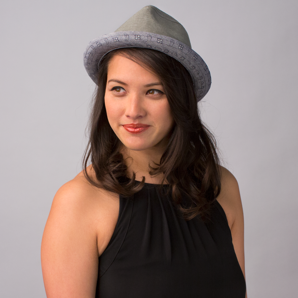 Goorin Bros. chiba cotton flip up fedora Olive  womens styling