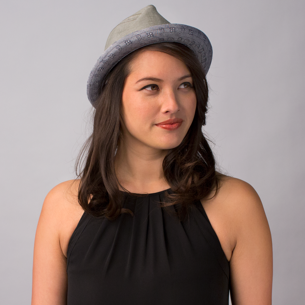 Goorin Bros. chiba cotton flip up fedora Olive  womens styling