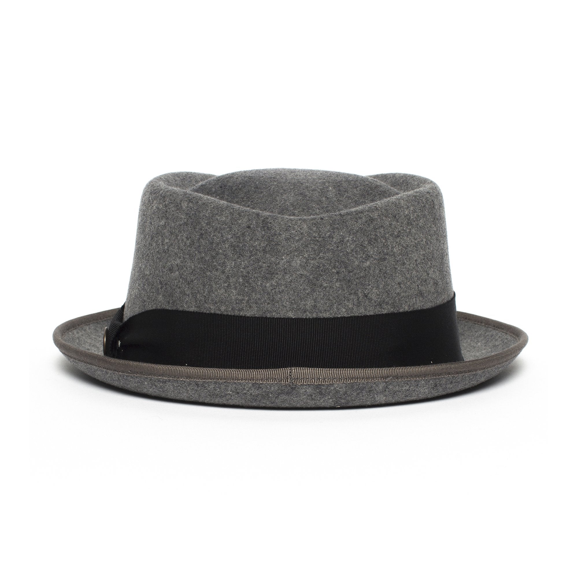 Goorin Bros. slick carter diamond short brim felt porkpie fedora hat Grey back view
