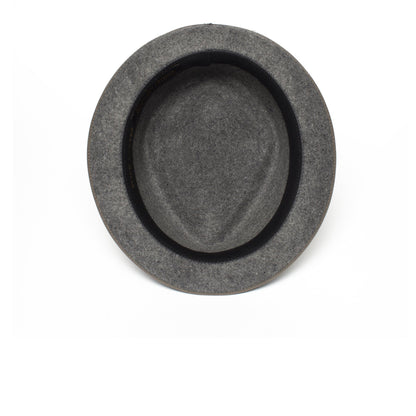 Goorin Bros. slick carter diamond short brim felt porkpie fedora hat Grey under view