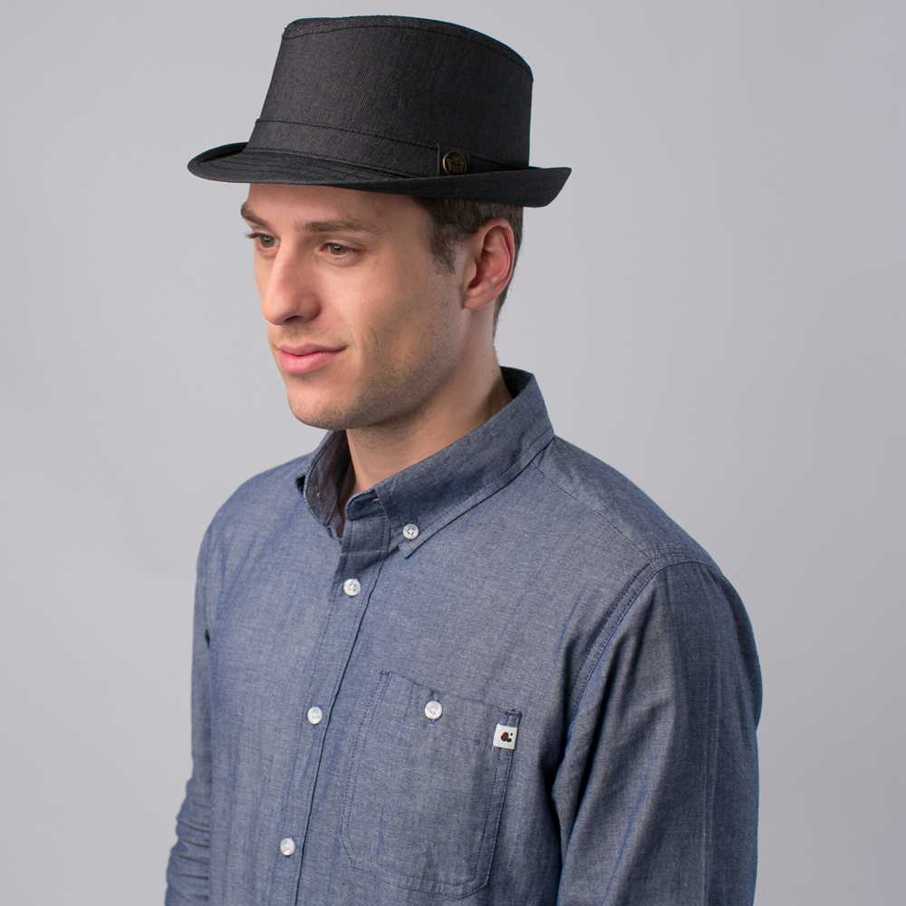 Goorin Bros. galaxy explorer cotton stroller fedora Black  mens styling