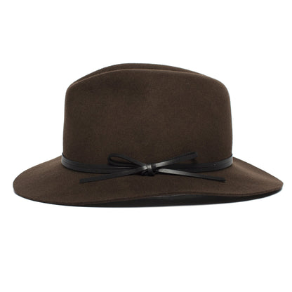 Goorin Bros. maise lock wool wide brim fedora Brown side view