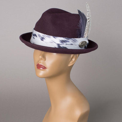 Goorin Bros. ron derbundy wool wide brim fedora Purple  womens styling