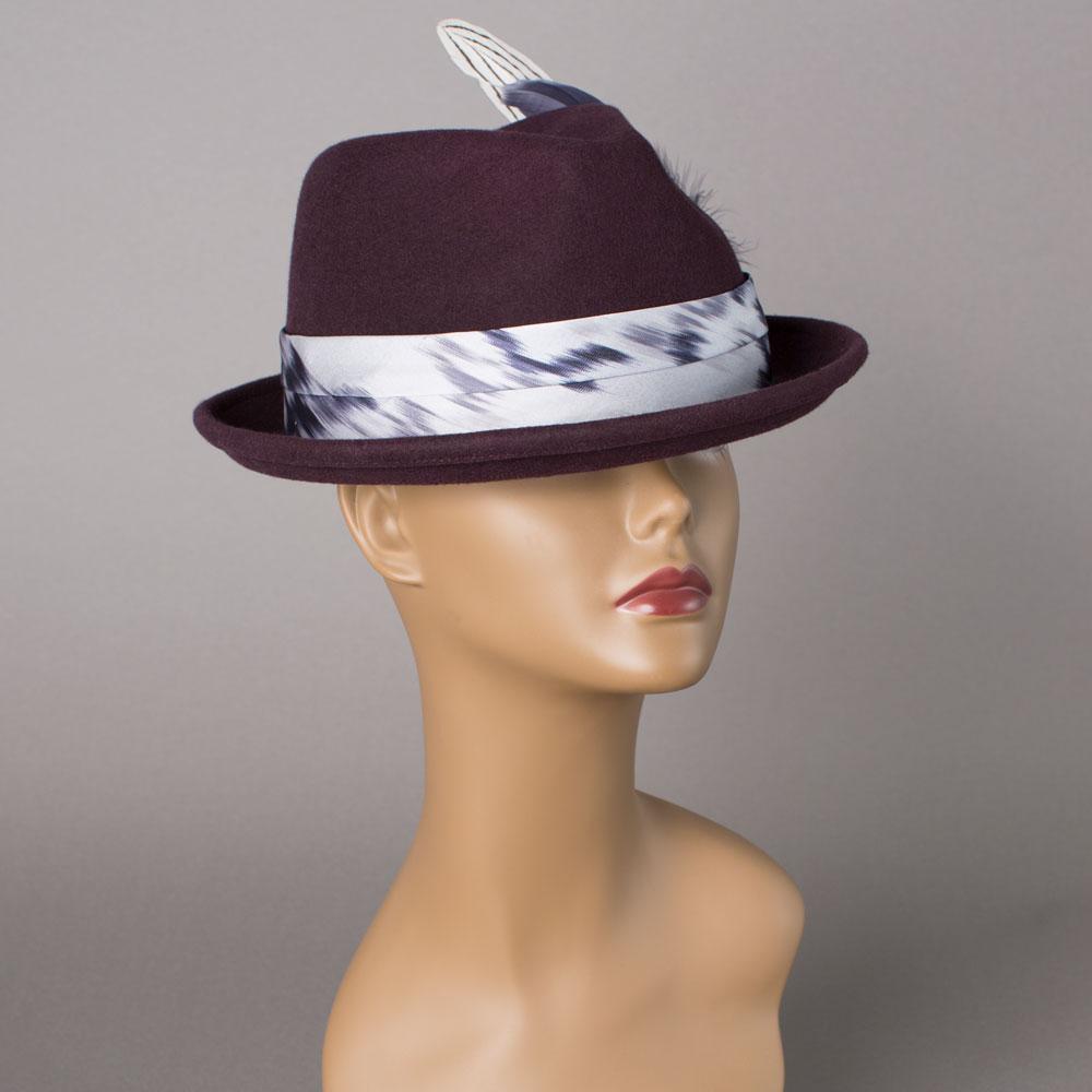 Goorin Bros. ron derbundy wool wide brim fedora Purple  womens styling