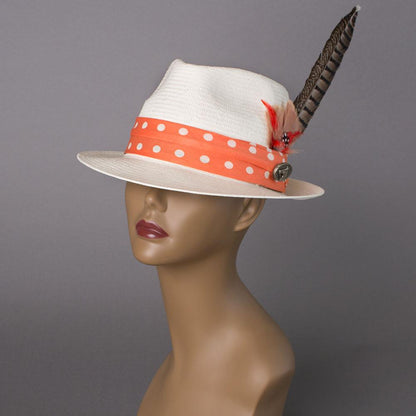Goorin Bros. oh sheila straw wide brim fedora White  womens styling