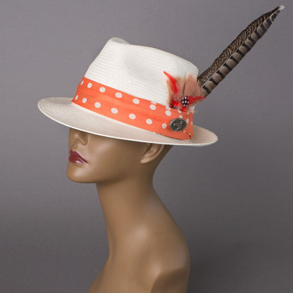 Goorin Bros. oh sheila straw wide brim fedora White  womens styling