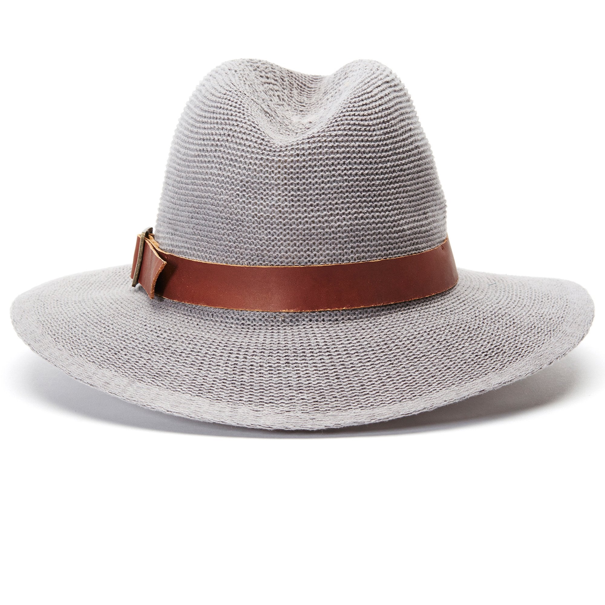 Goorin Bros. april rose center dent wide brim cotton blend fedora hat Charcoal back view