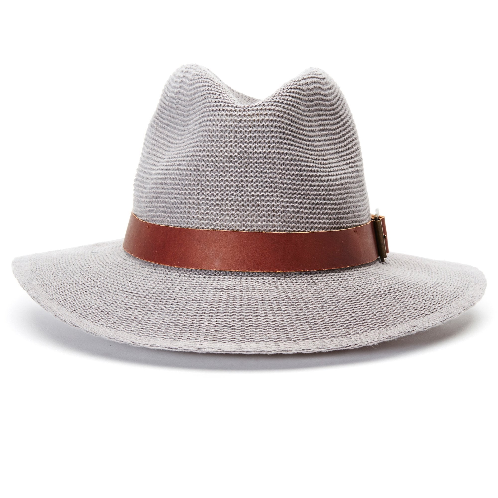 Goorin Bros. april rose center dent wide brim cotton blend fedora hat Charcoal front view