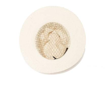 Goorin Bros. april rose center dent wide brim cotton blend fedora hat Natural under view