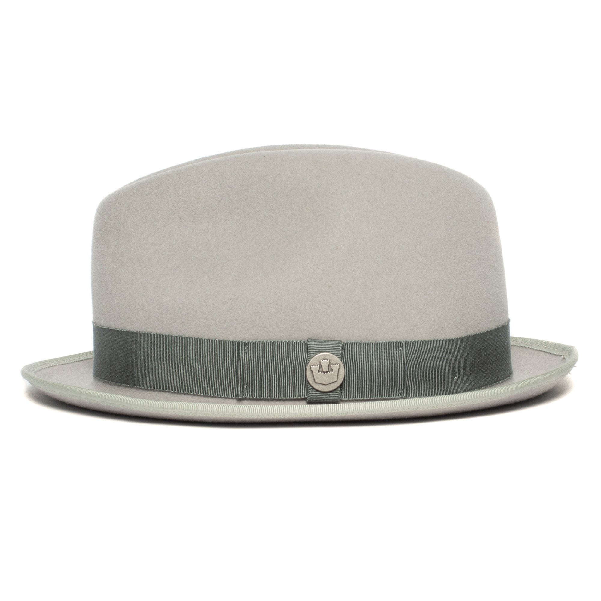 Goorin Bros. whisper to me wool diamond porkpie fedora Grey side view