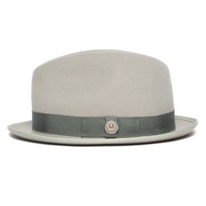 Goorin Bros. whisper to me wool diamond porkpie fedora Grey side view