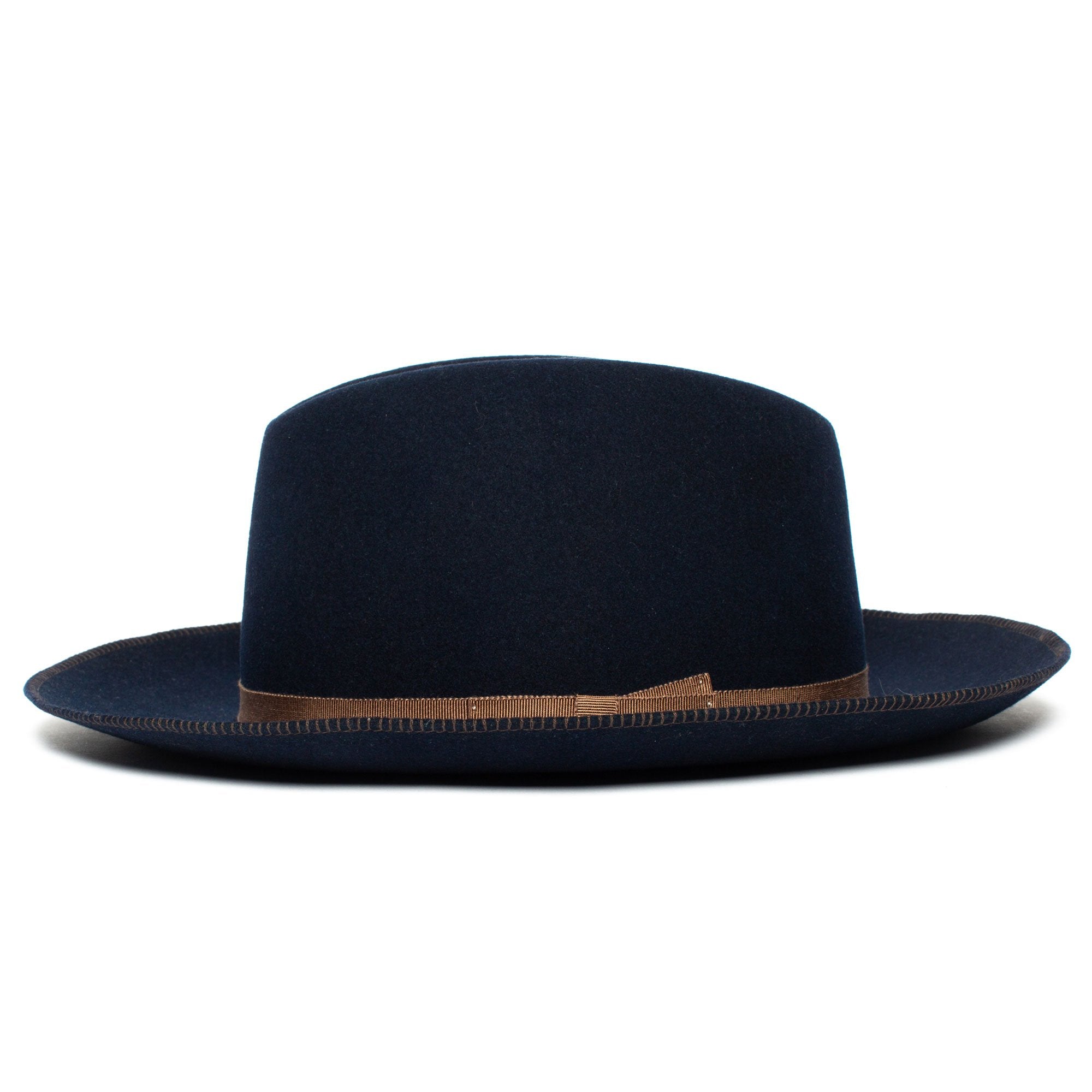 Goorin Bros. mr wilder wool diamond porkpie fedora Navy side view