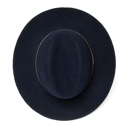 Goorin Bros. mr wilder wool diamond porkpie fedora Navy top view