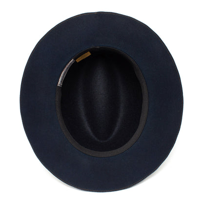 Goorin Bros. mr wilder wool diamond porkpie fedora Navy under view