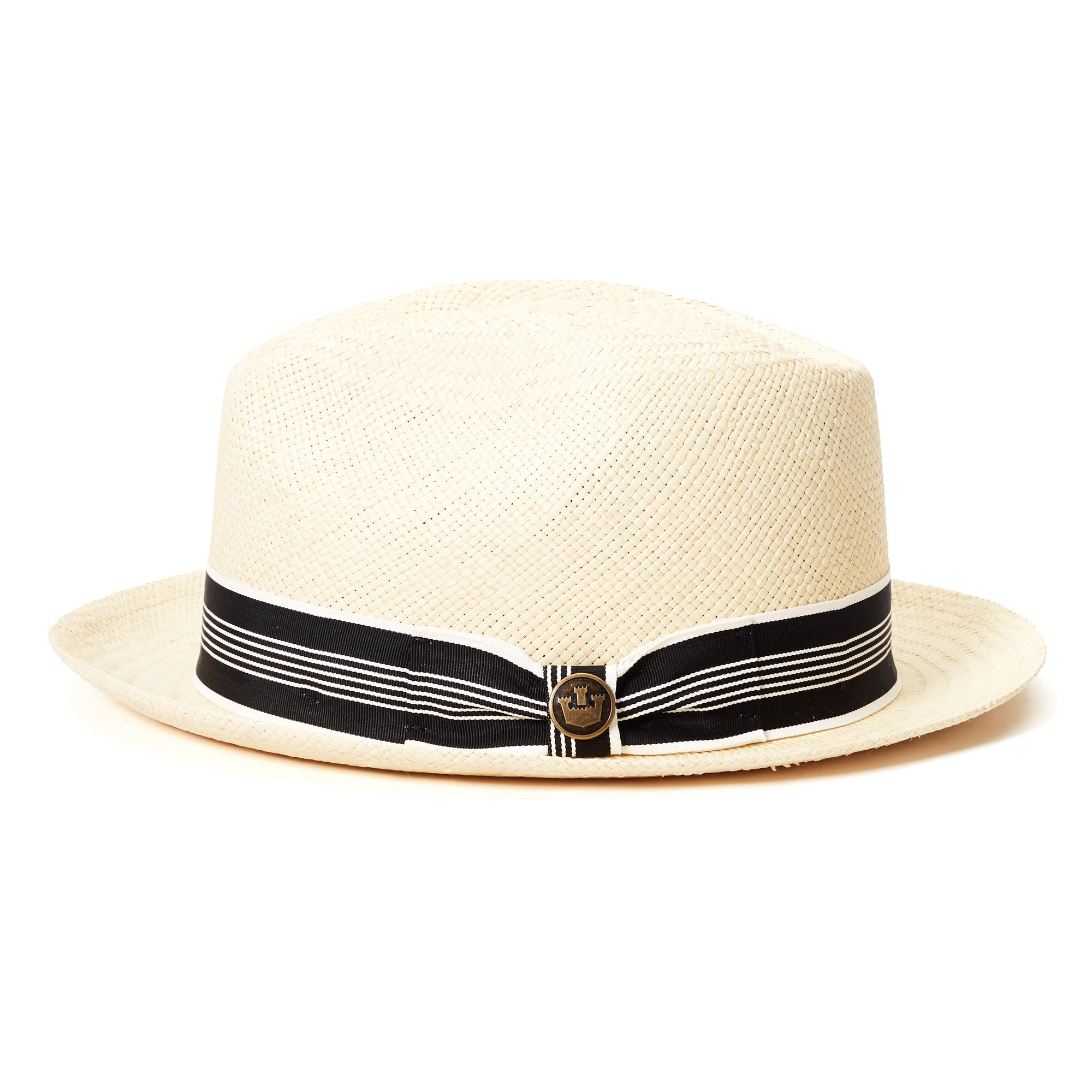 Goorin Bros. odis lee teardrop medium brim straw fedora hat Natural side view