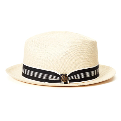 Goorin Bros. odis lee teardrop medium brim straw fedora hat Natural side view