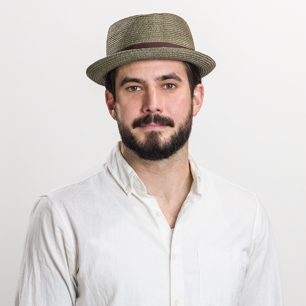 Goorin Bros. sugar daddy straw porkpie fedora Grey  mens styling