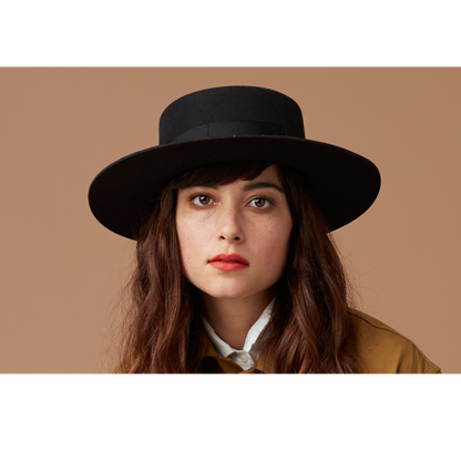 Goorin Bros. london sparkles 100% wool wide brim boater Black  womens styling