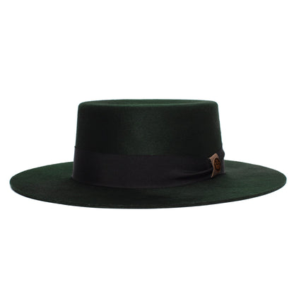 Goorin Bros. london sparkles wool wide brim boater Green left side view