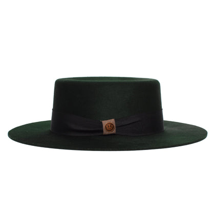 Goorin Bros. london sparkles wool wide brim boater Green side view