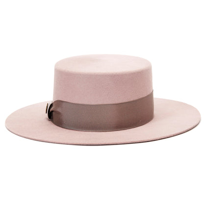 Goorin Bros. london sparkles wool wide brim boater Mauve back view