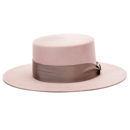 Goorin Bros. london sparkles wool wide brim boater Mauve front view