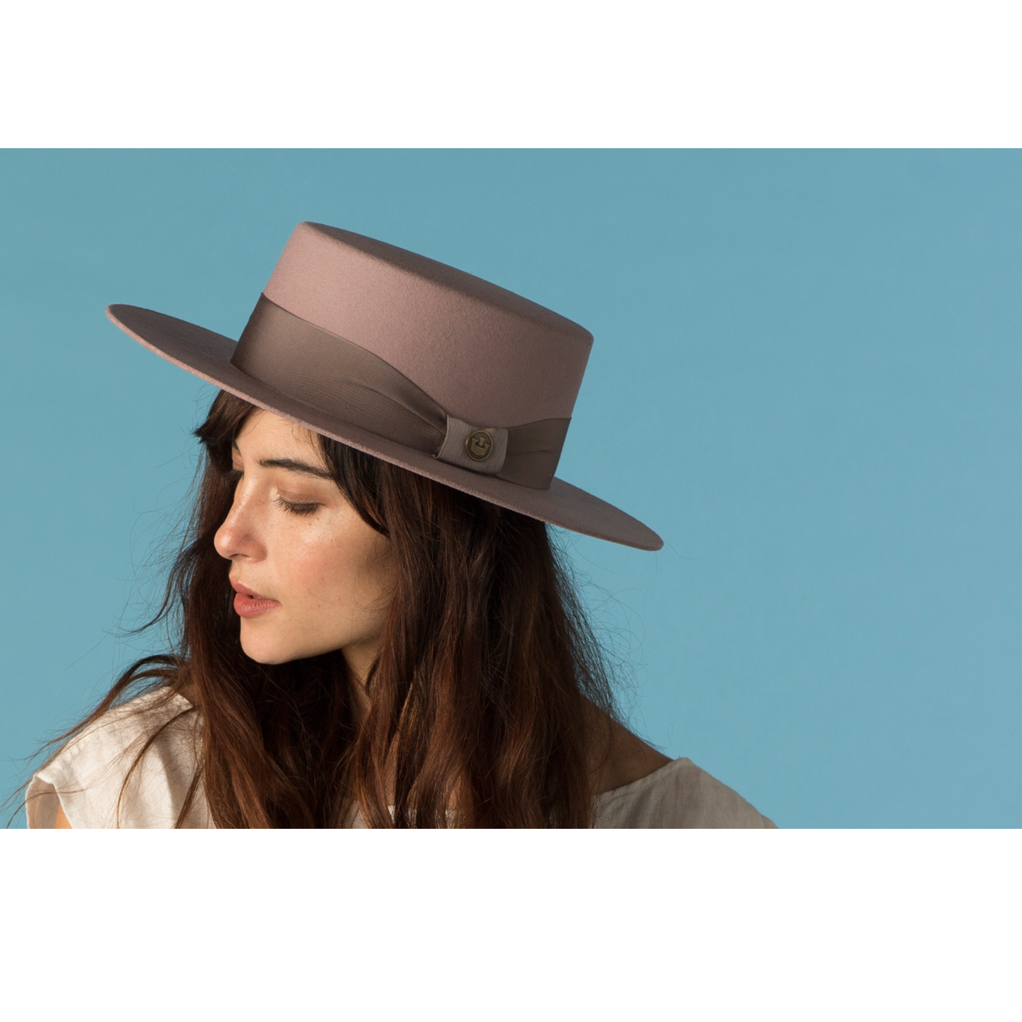 Goorin Bros. london sparkles 100% wool wide brim boater Mauve  womens styling