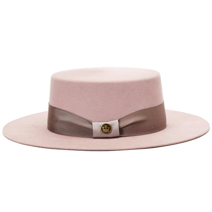 Goorin Bros. london sparkles wool wide brim boater Mauve side view