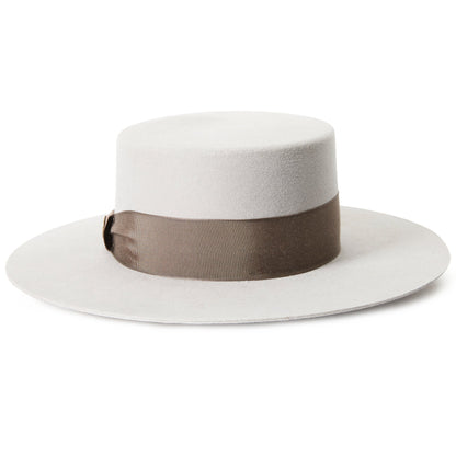 Goorin Bros. london sparkles wool wide brim boater Silver back view