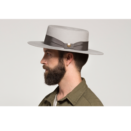 Goorin Bros. london sparkles 100% wool wide brim boater Silver  mens styling