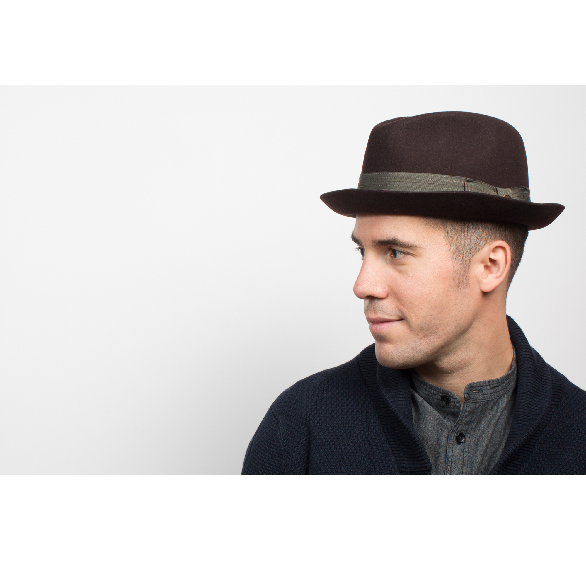 Goorin Bros. big lou center dent wide brim felt fedora hat Burgundy  mens styling