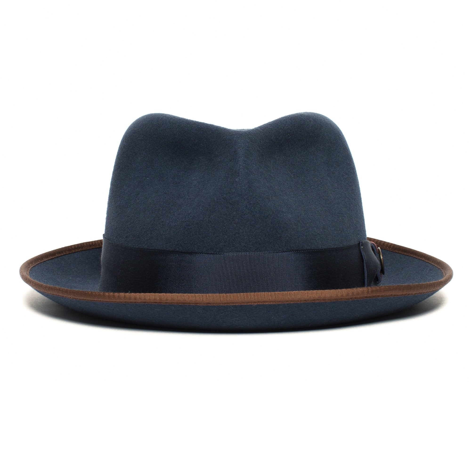 Goorin Bros. lozano wool diamond porkpie fedora Blue front view