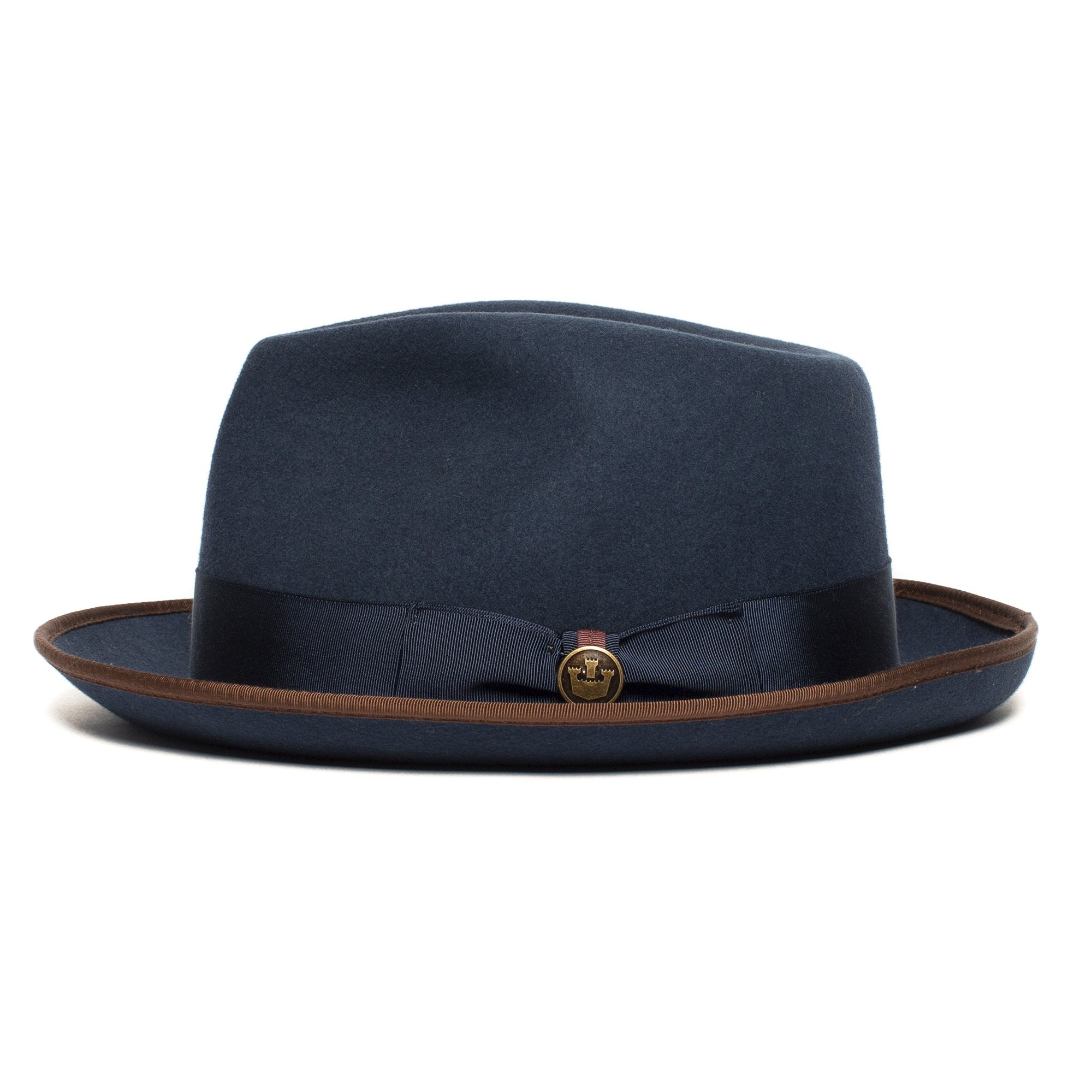Goorin Bros. lozano wool diamond porkpie fedora Blue side view