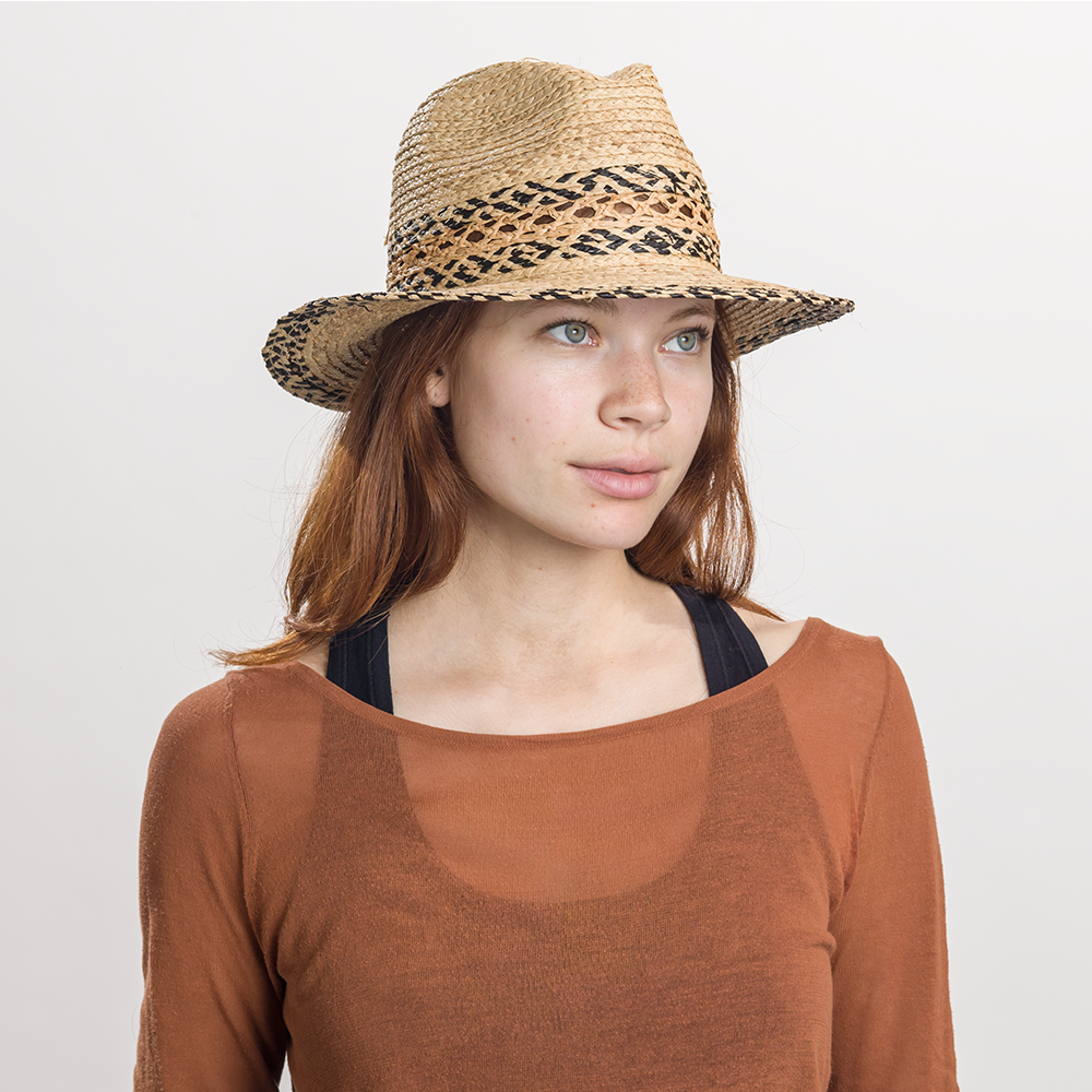 Goorin Bros. miami heat straw fedora Natural  womens styling