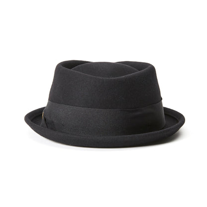 Goorin Bros. tommaso ferro diamond short brim felt porkpie fedora hat Black back view