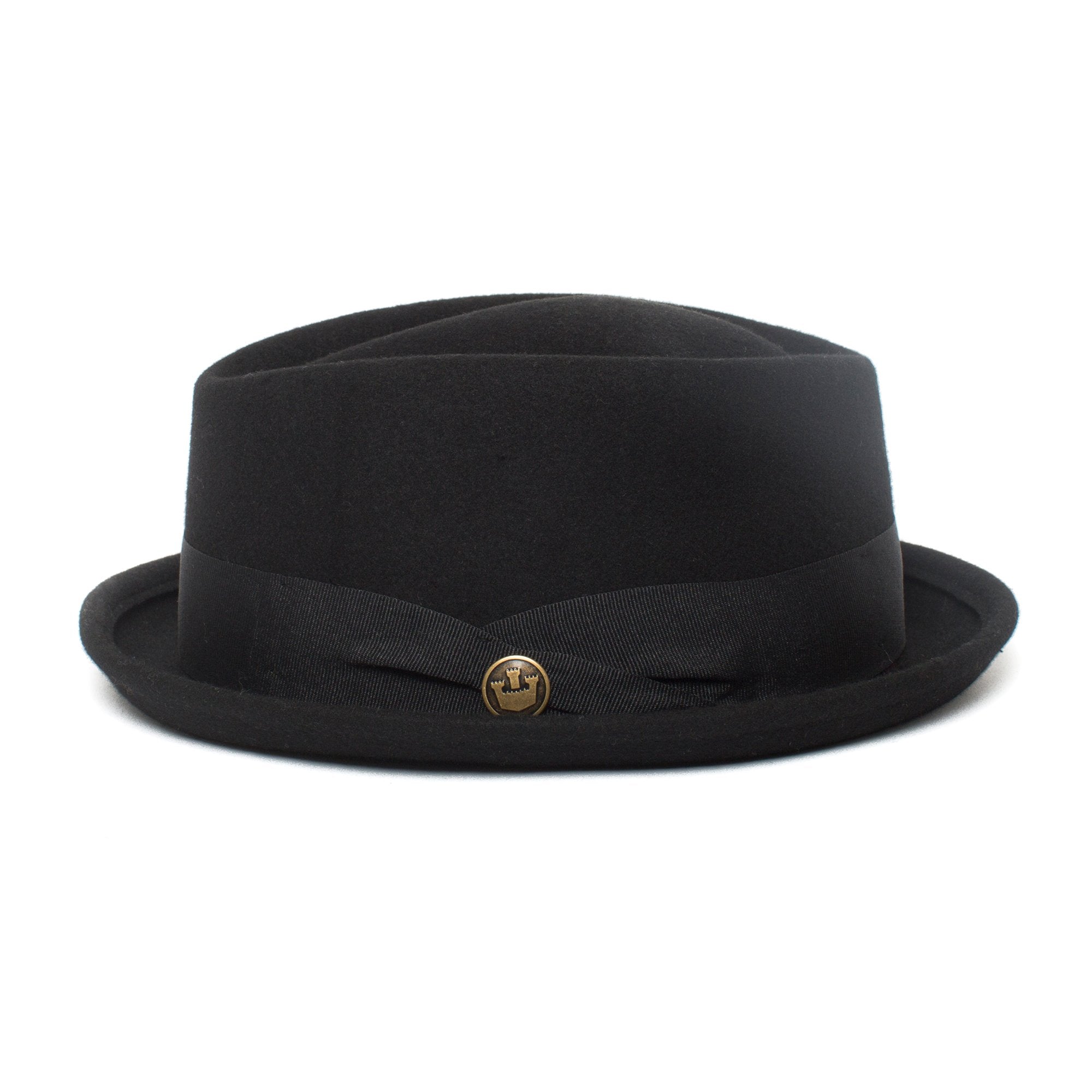 Goorin Bros. tommaso ferro diamond short brim felt porkpie fedora hat Black side view