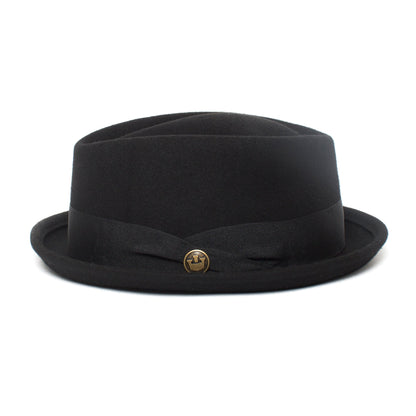 Goorin Bros. tommaso ferro diamond short brim felt porkpie fedora hat Black side view