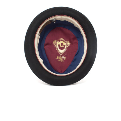Goorin Bros. tommaso ferro diamond short brim felt porkpie fedora hat Black under view