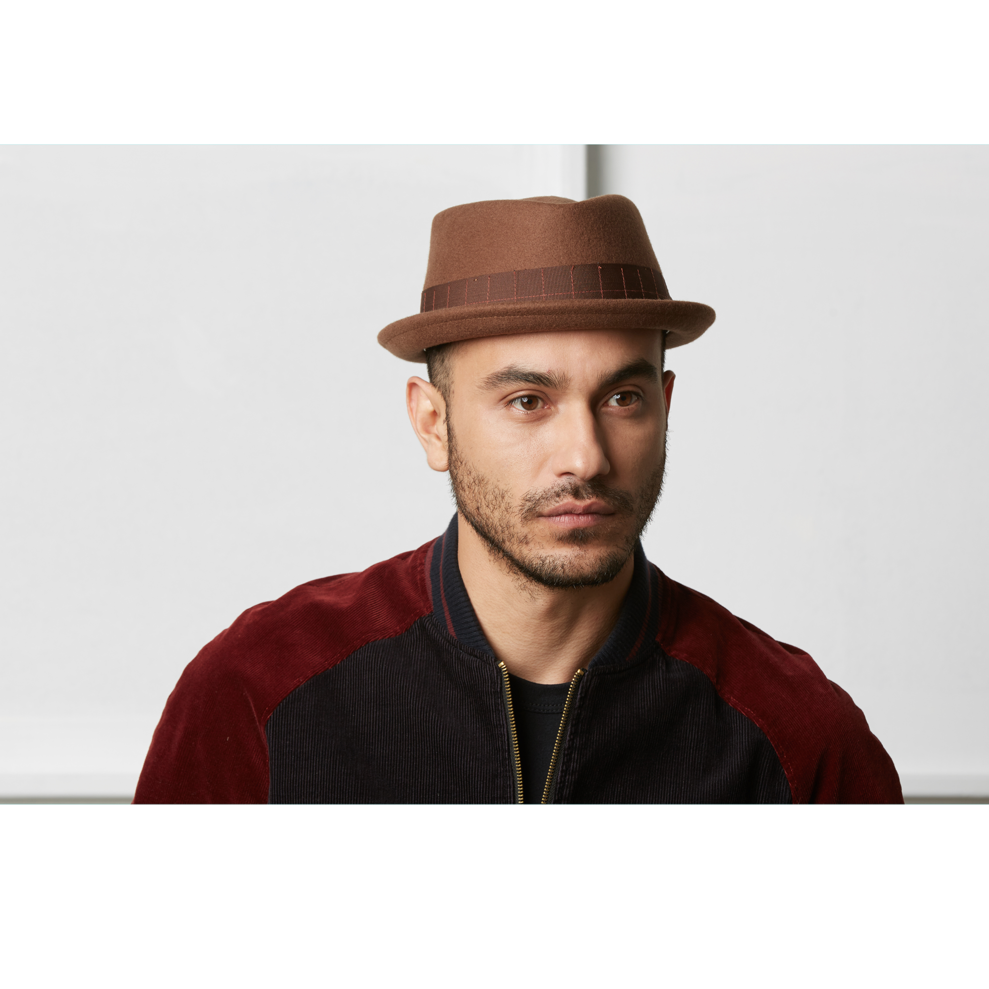Goorin Bros. tommaso ferro diamond short brim felt porkpie fedora hat Cognac  mens styling