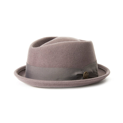 Goorin Bros. tommaso ferro diamond short brim felt porkpie fedora hat Grey left side view