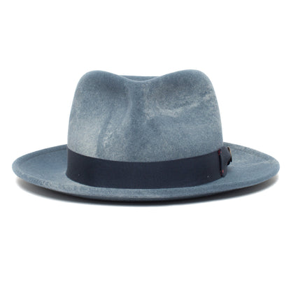 Goorin Bros. imperial teardrop wide brim felt fedora hat Slate front view