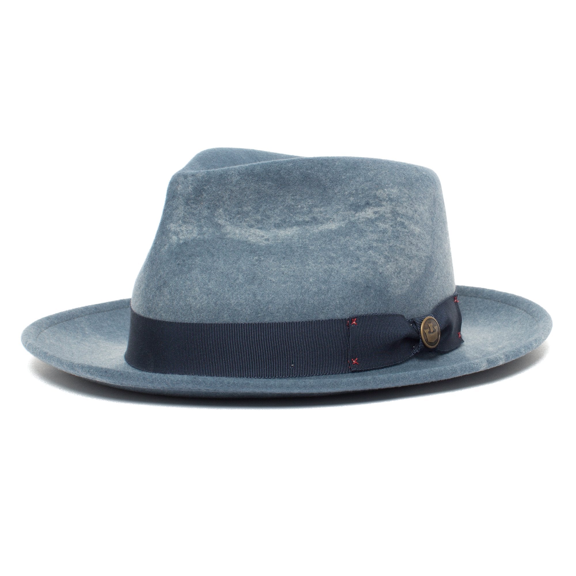 Goorin Bros. imperial teardrop wide brim felt fedora hat Slate left side view