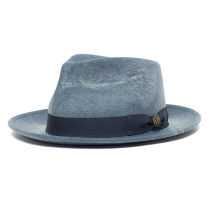 Goorin Bros. imperial teardrop wide brim felt fedora hat Slate left side view