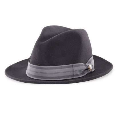 Goorin Bros. grande gato wool classic brim fedora Grey left side view